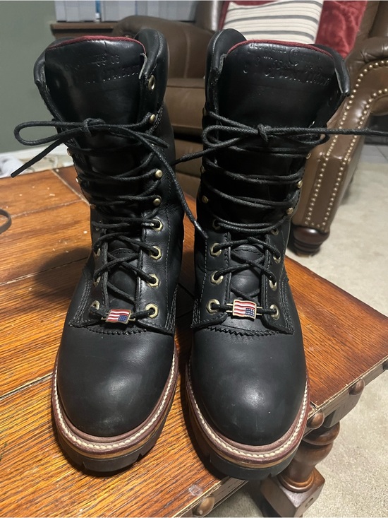Chippewa Other - SHIPS FREE! Men’s Chippewa Waterproof Black Leather Lace-Up Work Boots Size 8